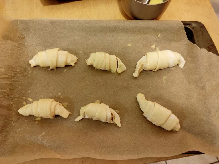 Almond Paste Filled Crescents with Puff Pastry